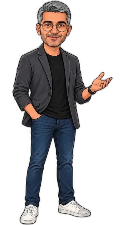 Caricature of Dhawal Shah