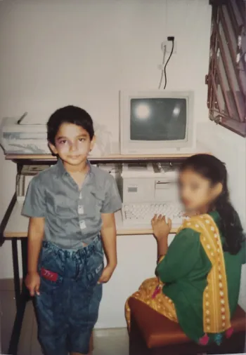 Dhawal Shah coding as a child in 1992